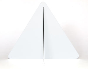 Halten Sie 2 Meter Abstand - Dreieck Aufsteller 50 x 40 cm - freistehend aufstellbar– 4 mm Alu Verbundplatte