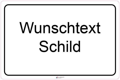 WUNSCH Firmenschild - Logo mit Text - 4 mm Alu Verbundplatte