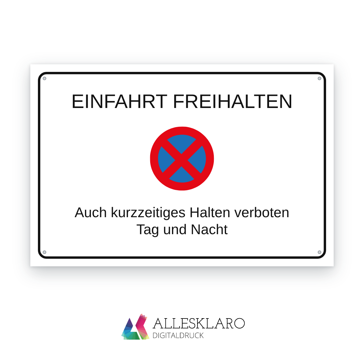 Halteverbotsschild mit Wunschtext