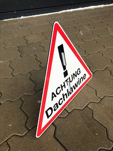 Schild Aufsteller - Achtung Dachlawine - Warndreieck 50 x 40 cm - freistehend aufstellbar