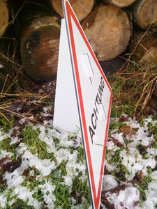 Schild Aufsteller - Achtung Baumfällung - Dreieck 50 x 40 cm - freistehend aufstellbar