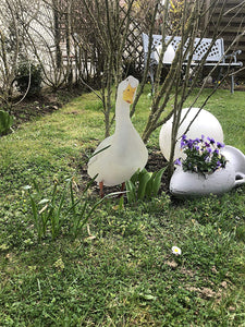 Schild Dekofigur Gans im Garten