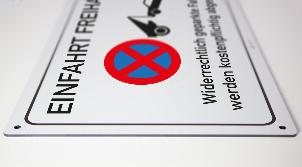 Einfahrt freihalten - Parkverbot - Schild - 4 mm - Alu Verbundplatte