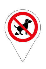 Laden Sie das Bild in den Galerie-Viewer, Schild - Kein Hundeklo - Rund m. Einsteckspitze 15 x 11 cm – Alu Verbundplatte 4 mm