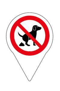 Schild - Kein Hundeklo - Rund m. Einsteckspitze 15 x 11 cm – Alu Verbundplatte 4 mm