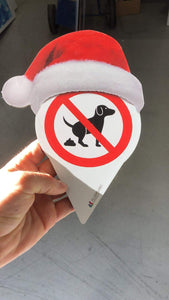 2 Stk. Schilder - Hier ist kein Hundeklo - weihnachtlich - 4 mm Alu Verbundplatte