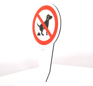 Hundekot verboten Steckschild Seitenansicht