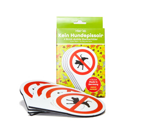 4 Stück Set - Kein Hunde Pinkeln - Schilder - 4 mm Alu Verbundplatte