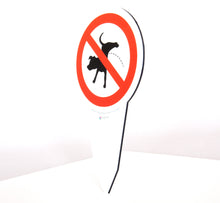 Laden Sie das Bild in den Galerie-Viewer, Verbotsschild Kein Hunde pinkeln - 28 x 16 cm auf 4 mm Alu Verbundplatte