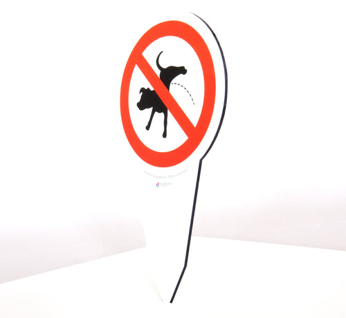 Verbotsschild Kein Hunde pinkeln - 28 x 16 cm auf 4 mm Alu Verbundplatte