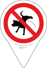 Laden Sie das Bild in den Galerie-Viewer, 4 Stück Set - Kein Hunde Pinkeln - Schilder - 4 mm Alu Verbundplatte