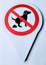 Laden Sie das Bild in den Galerie-Viewer, Schild - Kein Hundeklo - Rund m. Einsteckspitze 15 x 11 cm – Alu Verbundplatte 4 mm