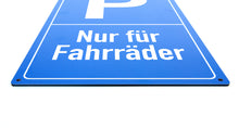 Laden Sie das Bild in den Galerie-Viewer, Nur für Fahrräder - Schild - Hochformat - blau - 4 mm Alu Verbundplatte