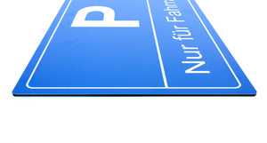 Nur für Fahrräder - Schild - Querformat - blau - 4 mm Alu Verbundplatte