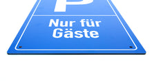 Laden Sie das Bild in den Galerie-Viewer, Nur für Gäste - Schild - Hochformat - blau - 4 mm Alu Verbundplatte