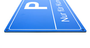 Nur für Kunden - Schild - Querformat - blau - 4 mm Alu Verbundplatte