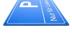 Nur für Lieferanten - Schild - Querformat - blau - 4 mm Alu Verbundplatte