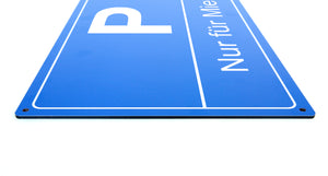 Nur für Mieter - Schild - Querformat - blau - 4 mm Alu Verbundplatte