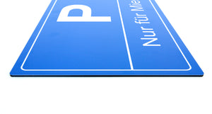 Nur für Mieter - Schild - Querformat - blau - 4 mm Alu Verbundplatte