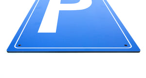 Parkplatz - Schild - Hochformat - blau - 4 mm Alu Verbundplatte