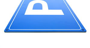 Parkplatz - Schild - Querformat - blau - 4 mm Alu Verbundplatte