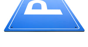 Parkplatz - Schild - Querformat - blau - 4 mm Alu Verbundplatte