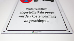 Ausgang freihalten - Schild - 4 mm Alu Verbundplatte - Hochformat