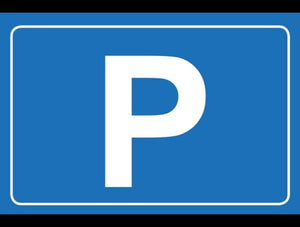 Parkplatz - Schild - Querformat - blau - 4 mm Alu Verbundplatte