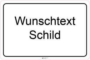 WUNSCH Firmenschild - Logo mit Text - 4 mm Alu Verbundplatte