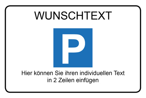 SCHILDER HIMMEL Parkplatz Schild Reserviert für Auto KFZ Kennzeichen mit  Wunschtext, wahlweise mit Einschlagpfosten, hier Größe 43 x 12 cm, 2mm  Starkes Aluminium, Nichtrostend