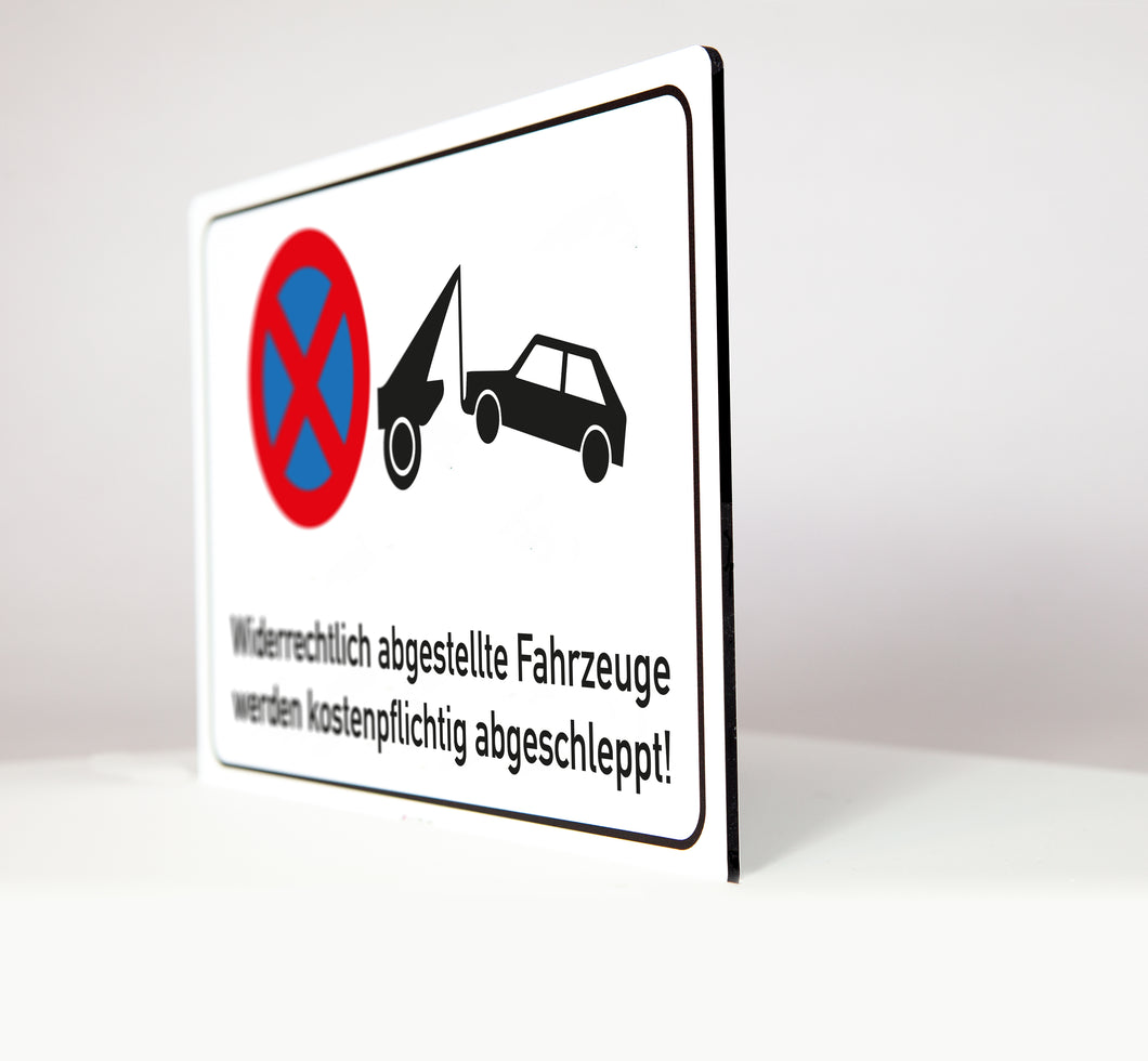 Parken verboten - Schild - 4 mm starke Alu Verbundplatte