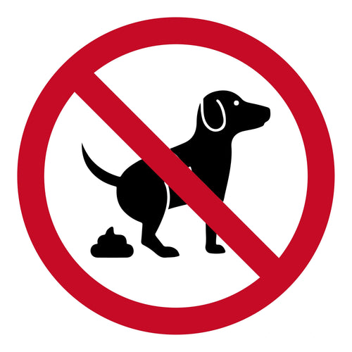 5 x Aufkleber - Sticker - Hier ist kein Hundeklo - 90 mµ Haftfolie - PVC selbstklebend