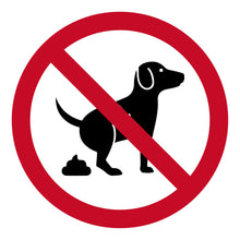 Laden Sie das Bild in den Galerie-Viewer, Schild - Kein Hundeklo – 24 cm rund – 4 mm Alu Verbund – 2 Bohrlöcher
