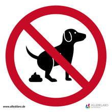 Laden Sie das Bild in den Galerie-Viewer, 5 x Aufkleber - Sticker - Hier ist kein Hundeklo - 90 mµ Haftfolie - PVC selbstklebend